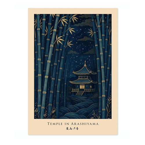Affiche d'Art Temple à Arashiyama pour Salon Moderne et Cosy