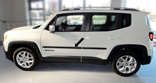 Spangenberg Baguettes de protection latérales noires pour Jeep Renegade SUV à partir de l'année de construction 07.2014- F2 (3700002)