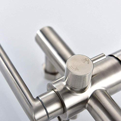 Ensemble de robinet de douche double fonction en chrome brillant durable