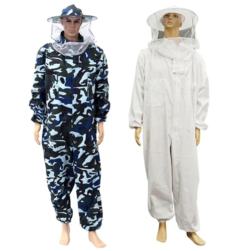 Gorro de cuerpo entero home anti bee con velo transpirable blanco 4