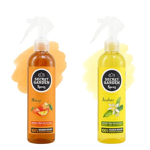 Spray Absorbe Olores | Neutraliza Malos Olores y Refresca el Ambiente | Uso en Textiles, Hogar y Oficina | Aroma Fresco y Duradero' (2-Pack) (AZAHAR, MANGO)