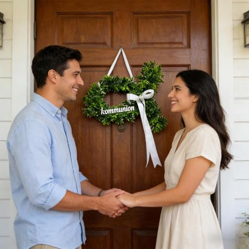 Couronne de buis pour mariage et décoration de maison rustique - 3