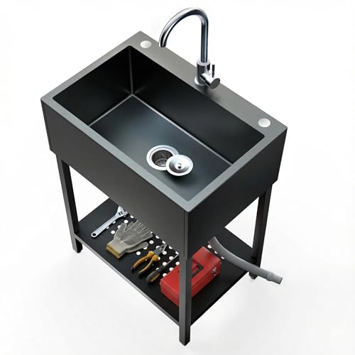 Heavy-Duty Stainless Steel Utility Sink for Garage