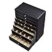 Produktbild Brillenbox Brillenaufbewahrung Brillenpräsentation PU-Leder große Schmuckschatulle Organizer mit 8 Schubladen for Halsketten-Armband-Ohrring-Ring-Uhr-Sunglass Eyewear-Speicher-Fall Haushalt Dekoration