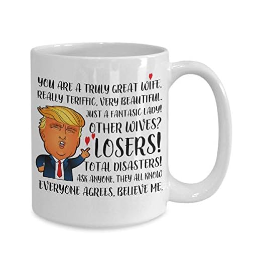 Trump mugg för stor fru Donald Trump fru gåvor från make rolig nyhet kontor arbete kaffekopp bästa humoristisk julklapp för kvinnor henne
