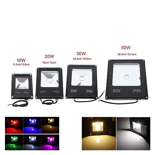 Projecteur LED 50W extérieur blanc froid avec coque noire robuste