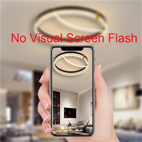 Plafonnier LED dimmable rond blanc avec télécommande pour éclairage moderne du salon