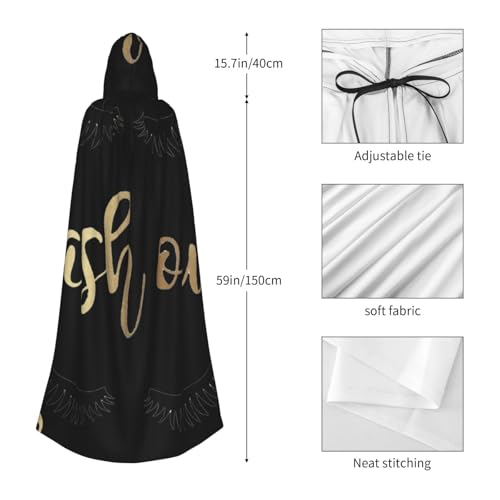 Cape à capuche avec motif imprimé cils original pour vos spectacles - 5