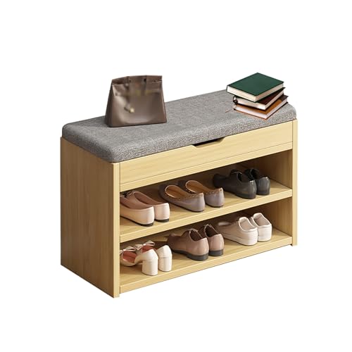Meuble de rangement à chaussures slim en rotin pour optimiser l'espace