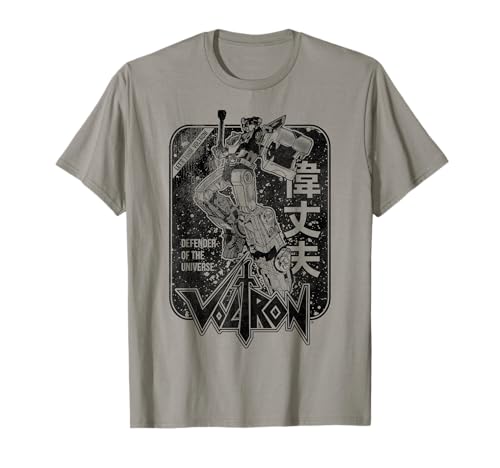 18NVVD00023A-001 Voltron: Retro Defender Black And White Fight Sword Maglietta