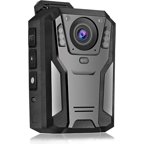 JWKG P100 2K Police Body Camera 64GB Body Cam 12 Hours Continuous Recording USB-C Infrared Night Vision Waterproof Shockproof Lightweight Data-encrypt for Law Enforcement Record Cover