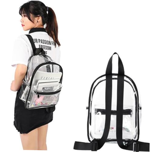 Transparent PVC Jelly Backpack for College Students Lightweight See Through Bookbag Multi Purpose Daily Use Durable Fashionable Design Capacity Compartment