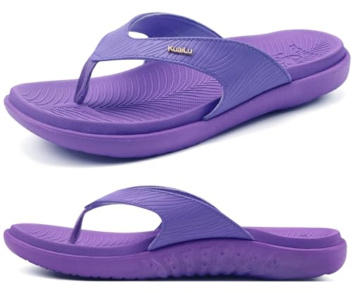 Image of KuaiLu Women's Orthotic Arch Support Flip Flop Sandals