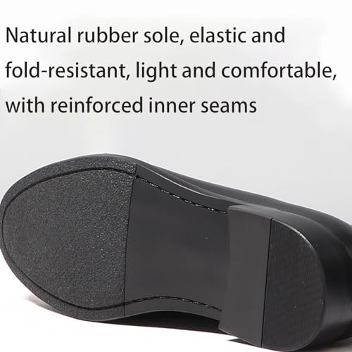 Men's Slip-on Street Buckle Dress Shoes, Formal Business Comfortable Flat Fashion Loafers, Flat Men's Genuine Leather Trendy Dress Shoes4