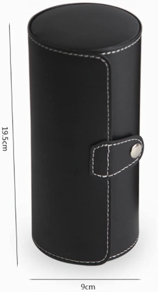 Uhrenaufbewahrung Uhrenbox Männer Oder Frauen Mechanische Uhr Quarzuhr Leder Schwarz Zylinder Aufbewahrungsbox Uhrenkasten(B)