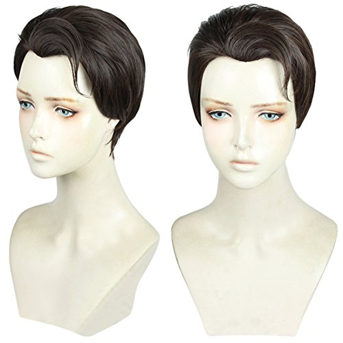 Cfalaicos Short Brown Cosplay Wig with Free Wig Cap (Need Style by Yourself)