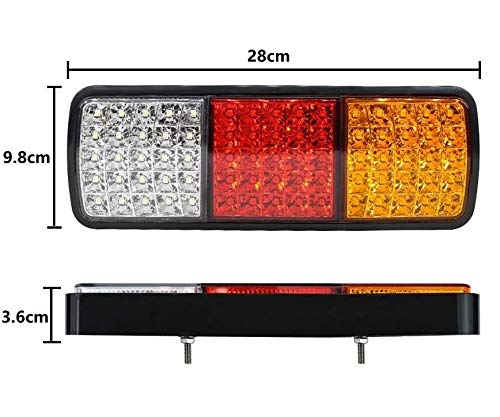 Amazon | トラック テールランプ 12V 警告灯 75連LEDマーカーランプ 