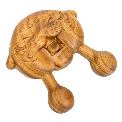 Minkissy Face Scalp Gua Sha Massager Tiger Shape Nose Shaper Natural Facial Wooden Sandalwood Wide Tooth Combs Massager Tool for Guasha Scraping