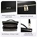 Keyli Women's Crossbody Bag Small Top-Handle Pouch Purse Fashion Designer Shoulder Handbag Trendy Quiet Leather Purse Black