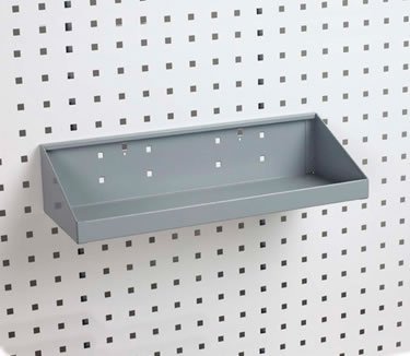 Triton Products 18 in. W x 6.5 in. Deep Gray Epoxy Powder Coated Shelf for LocBoard