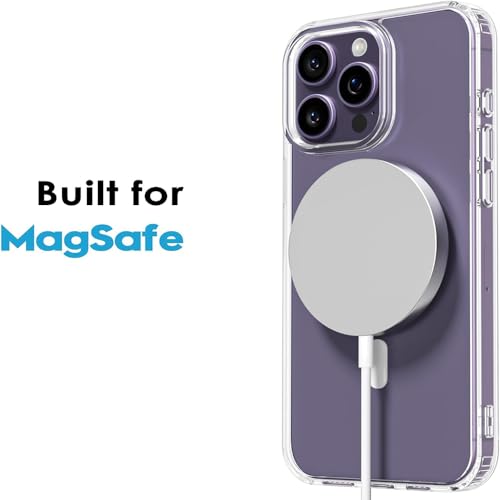Image of DIZORO Crystal Clear Magnetic Compatible with iPhone 14 Pro Max Case with Anti-Yellow Anti-Scratch | Shockproof Transparent Cover