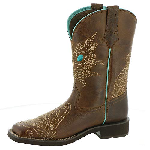 Ariat (DISC Womens Bright Eyes II Weathered Brown Square Toe Boot4