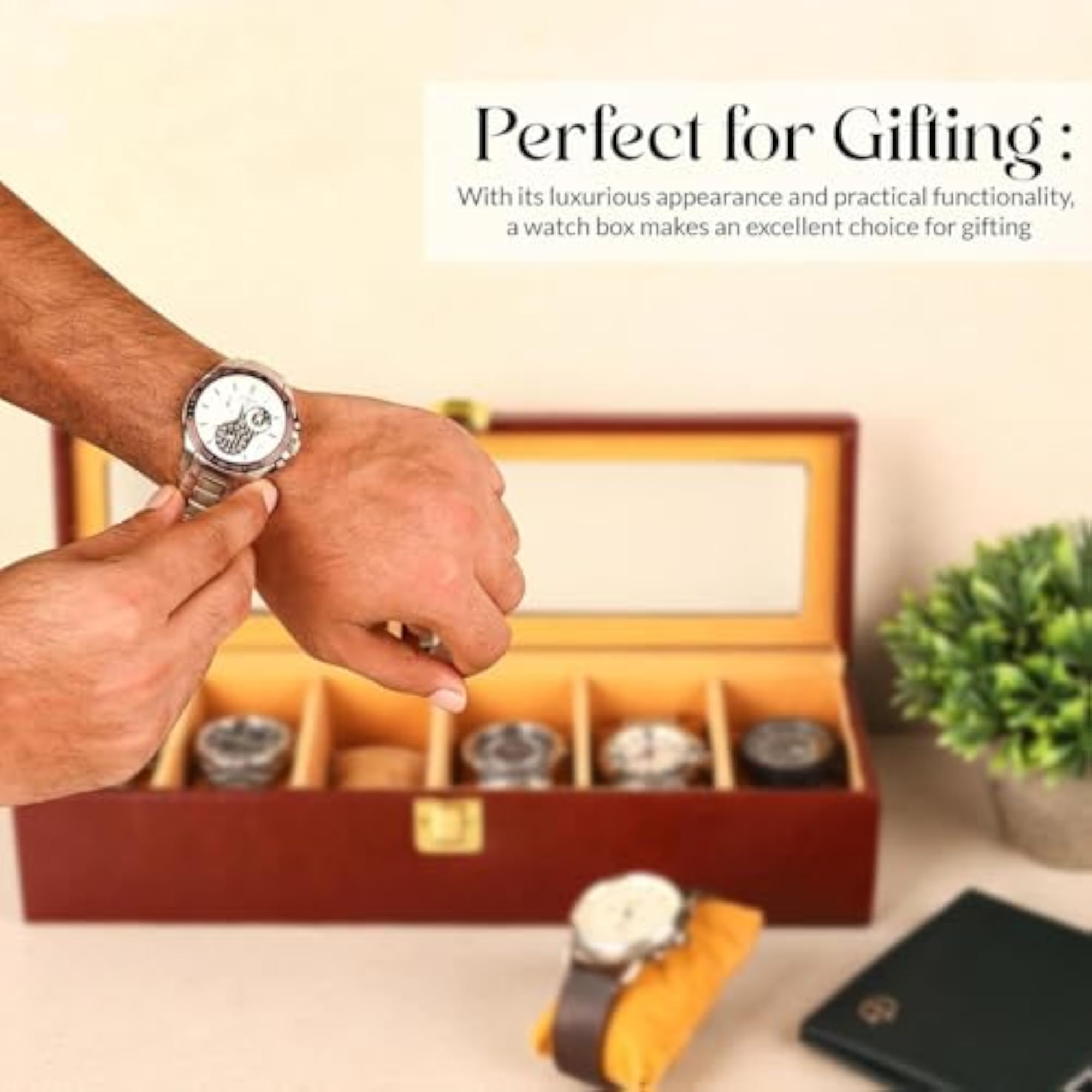 2 Pcs Watch and Bracelet Organizer Box, 6 Slots