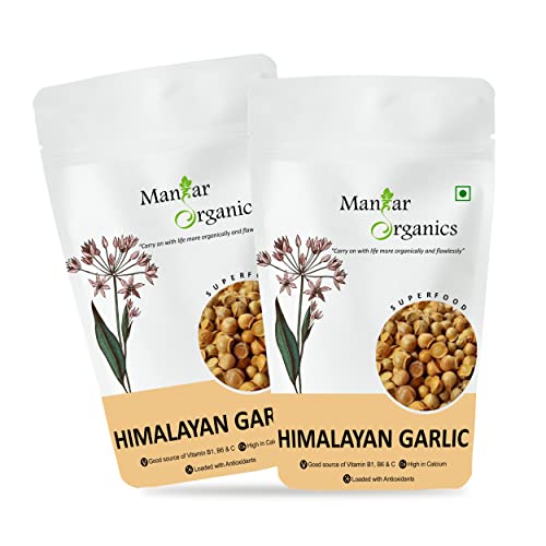 Image of ManHar Organics Kashmiri Garlic (Lehsun) 1kg A Taste Of Himalayan Tradition, Premium Himalayan Single Clove Garlic For Strong Immunity & Diabetes (Pack of 2, 1kg each)
