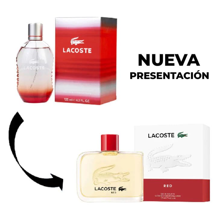 LACOSTE RED Eau de Toilette, sinnlich-warmer Herrenduft mit Patschuli, Vetiver und Kiefern-Noten für energetische Männer, 125ml – Ansicht 4