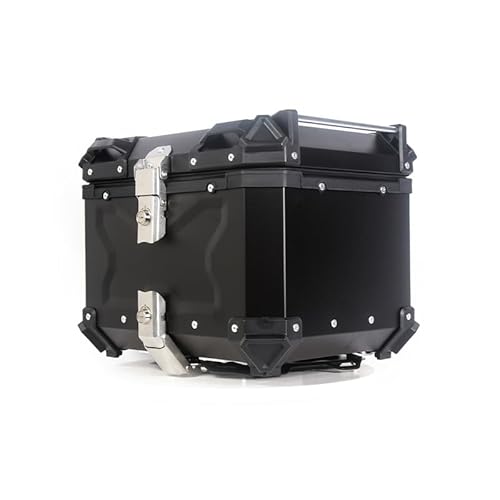 Cachpib 45L Motorbike Top Case, Aluminum Alloy Waterproof Top Box for Motorcycle Luggage Box with Security Lock, Motorcycle Helmet Luggage Storage Rear Tour Box Motorbike Trunk