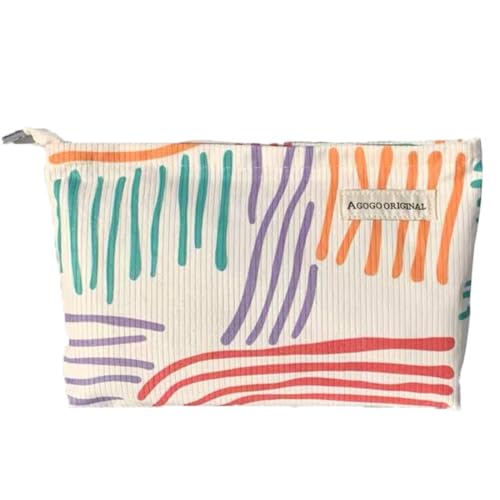 Neceser de Mujer Grande de Verano, Neceser Mujer de Tela para Maquillaje y Viajes, Bolsas de Maquillaje de Lona, Ideal Playa, Piscina, Viaje