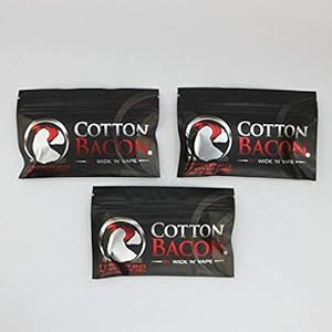 COTON BACON PRIME V2 – COTON POUR CIGARETTE ÉLECTRONIQUE – PACK DE 3 UNITÉS (10 BANDES DANS CHAQUE PAQUET)