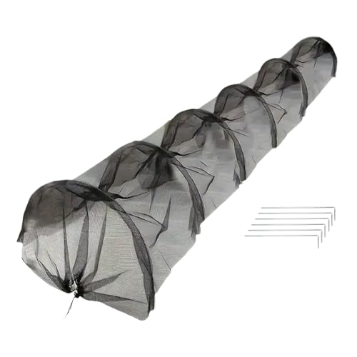 Tunnel De Jardin avec Filet, Arceaux, Sardines, Protège des Parasites, Fines Mailles 300x45x45cm Maille Fine Anti-Insecte, Respirant Filet Anti Insecte Potager, Convient Aux Fermes, Aux Jardins