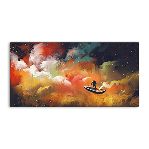 Image sur verre Cosmos ship Coloray 140x70 cm pour décoration de salon
