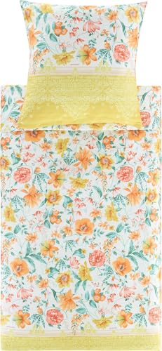 Bassetti Bettwäsche Casablanca Feinsatin gelb Größe 1x 135x200 cm + 1x 80x80 cm