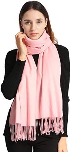 Pashmina Scarf Women Soft Cashmere Scarves Stylish Large Warm Blanket Solid Winter Shawl Elegant Wrap 78.5"x27.5"