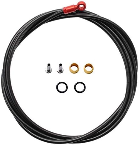 2000mm Bicycle Hydraulic Disc Brake Hose Kit for Shimano BH90 System,Red/Gold/Silver