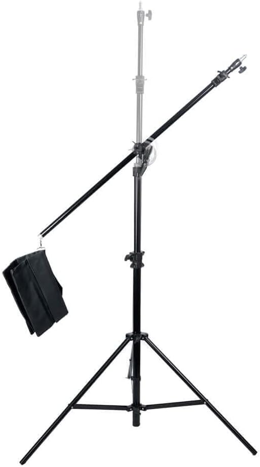 PIXAPRO 400cm 3 Section Light Stand Photography Lighting Video Studio Camera Light Photoshoot Lighting Portable Filming Lights Professional Photo Accessories (Single)