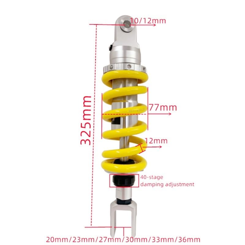 Amortisseur ressort 12mm réglable avec fourches interchangeables - 3