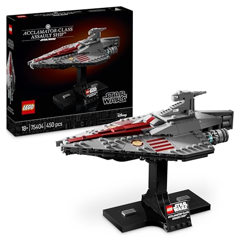 LEGO Star Wars 75404 Nave de Asalto Clase Acclamator - Regalo para Padres Fans del Ataque de los Clones - Maqueta para Construir para Adultos de Nave Estelar - Decoración para el Hogar