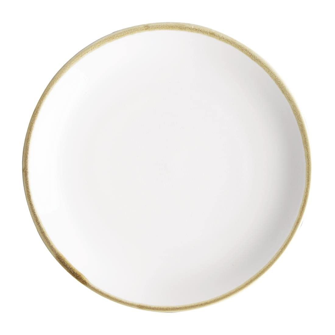 Olympia Kiln Coupe Plate Chalk 228mm (Pack of 6), White, 228 mm