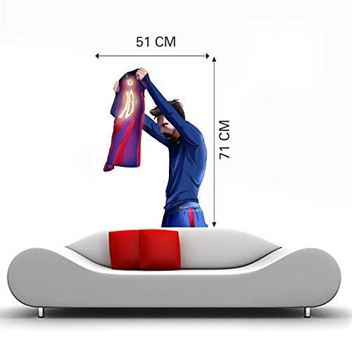 DivineDesigns Football Player (Messi) Vinyl Wall Sticker, Pack of 1 1