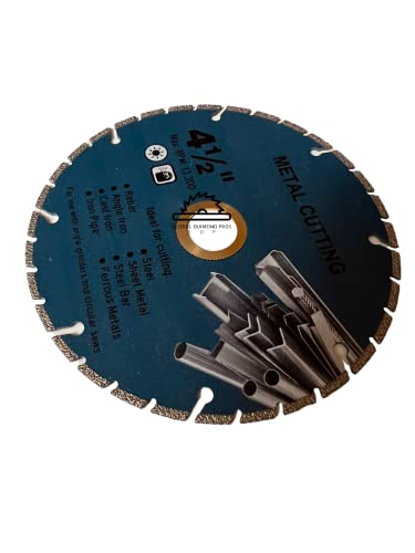 4.5 Inch Metal Cutting Blade Angle Grinder Diamond Blade For Rebar, Piping, Cast Iron, Ferrous Metals, Steel #TOP5