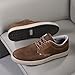 ANALEAF Mens Casual Oxfords Fashion Sneakers Soft Comfortable Lace-Up Dress Shoes Brown