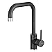 Produktbild Hohe Schwarze Granitarmatur Küchenarmatur Spültischarmatur schwenkbarer Küchen Wasserhahn - Modell FLORENZ