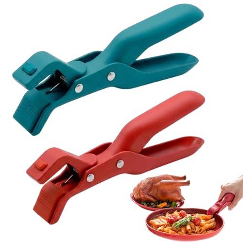 2Pcs Hot Plate Gripper 2026 New Multi-Angle Anti Scald Bowl Holder Clip Multi-Purpose Silicone Non-Slip Heat Insulation Air Fryer Tongs Kitchen Utensil For Hot Dishes Dish Bowls Pots Plates