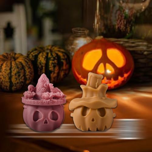 Molde de silicona calabaza y calavera para hornear miniatura 5