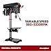 BUCKTOOL 12 INCH 6.2A Professional Bench Drill Press, 3/4HP Powerful Benchtop Drill Press, Variable Speed Drill Press with IIIA Laser and Work Light