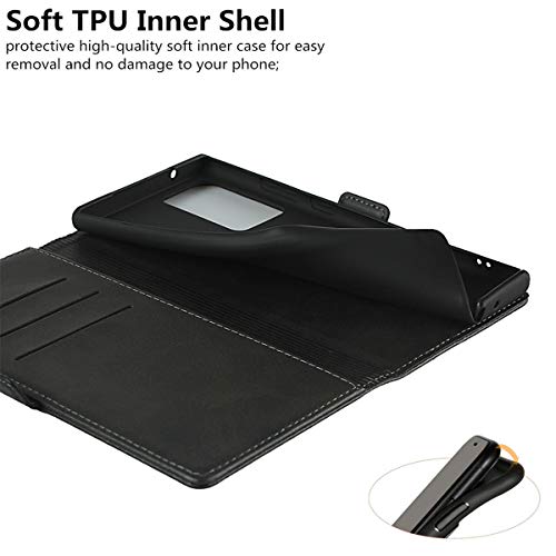 Étui portefeuille pour Samsung Galaxy Note 20 Ultra en cuir synthétique de qualité - 7