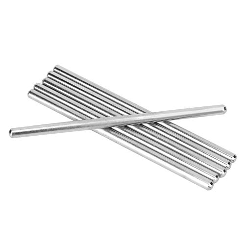 6pcs Stainless Steel Round Rod, 100mm Solid D Hole Shaft, Robot Toy Car Gear Axle, Industrial Robot Parts forIn dustry Plane Ship Model